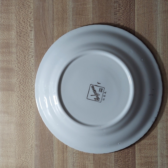 Winter Scene Bread & Butter Plates made by Harkerware with Currier and Ives - Picture 6 of 10